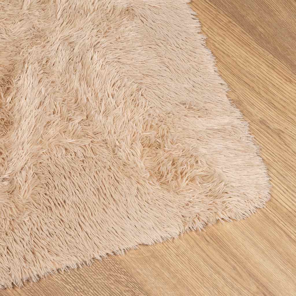 Shaggy Rug High Pile NAVARRA Beige 200x200 cm Polyester