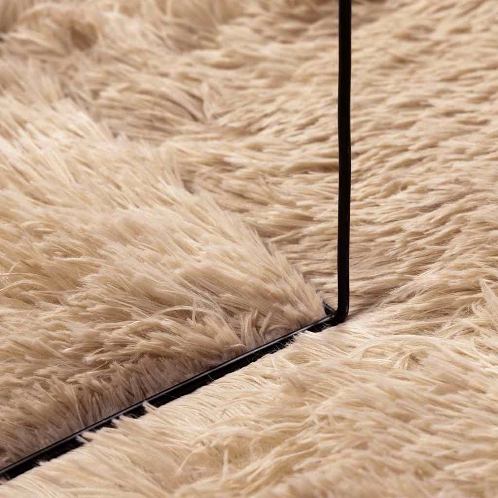 Shaggy Rug High Pile NAVARRA Beige 200x200 cm Polyester