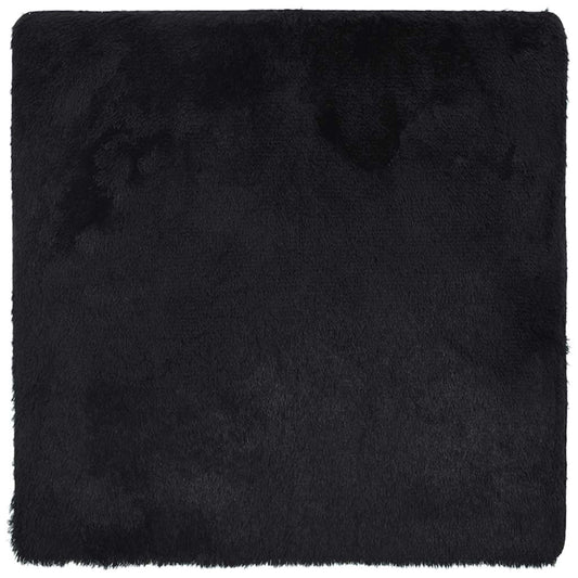 Shaggy Rug High Pile NAVARRA Black 200x200 cm Polyester