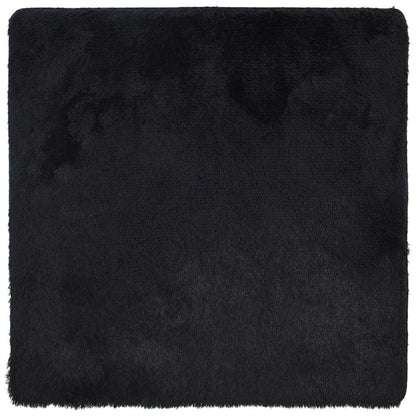 Shaggy Rug High Pile NAVARRA Black 200x200 cm Polyester