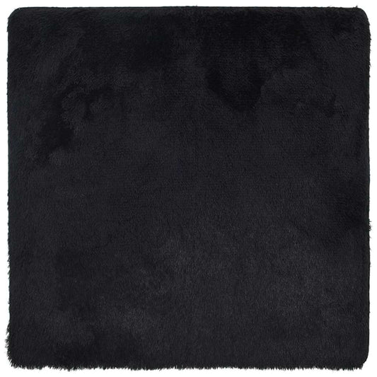 Shaggy Rug High Pile NAVARRA Black 200x200 cm Polyester