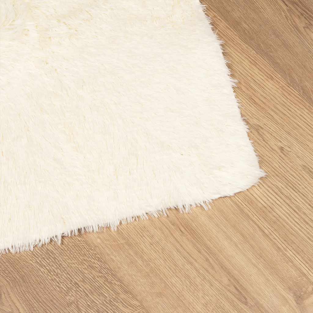 Shaggy Rug High Pile NAVARRA Cream 200x200 cm Polyester