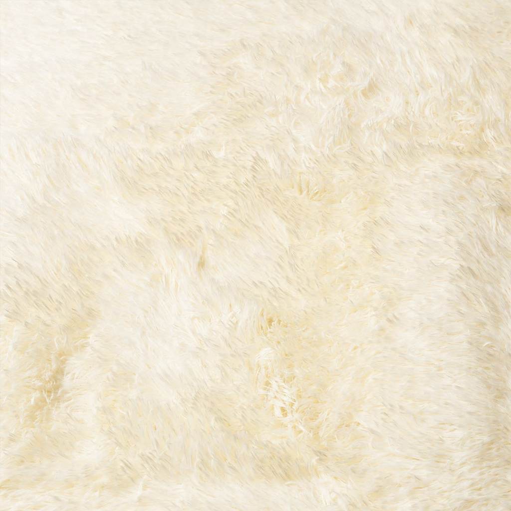 Shaggy Rug High Pile NAVARRA Cream 200x200 cm Polyester