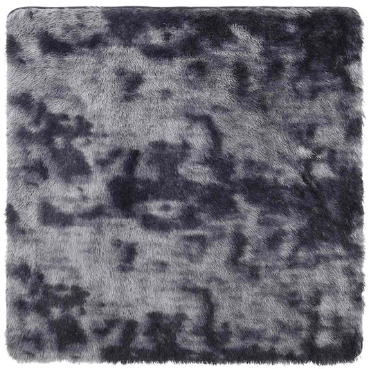 Shaggy Rug High Pile NAVARRA Dark Grey 200x200 cm Polyester