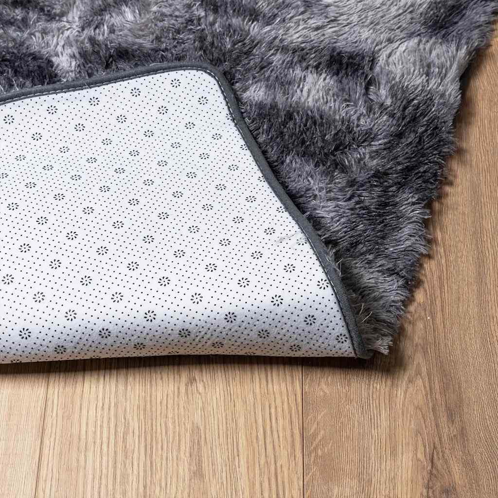 Shaggy Rug High Pile NAVARRA Dark Grey 200x200 cm Polyester