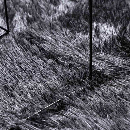 Shaggy Rug High Pile NAVARRA Dark Grey 200x200 cm Polyester
