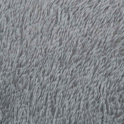 Shaggy Rug High Pile NAVARRA Light Grey 200x200 cm Polyester