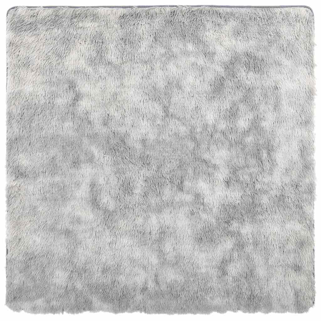 Shaggy Rug High Pile NAVARRA Silver Grey 200x200 cm Polyester
