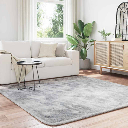Shaggy Rug High Pile NAVARRA Silver Grey 200x200 cm Polyester