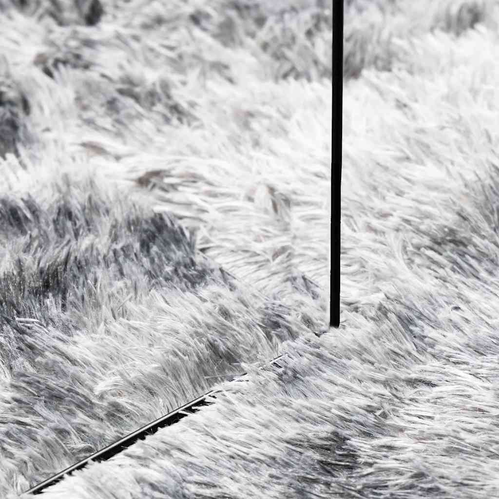 Shaggy Rug High Pile NAVARRA Silver Grey 200x200 cm Polyester
