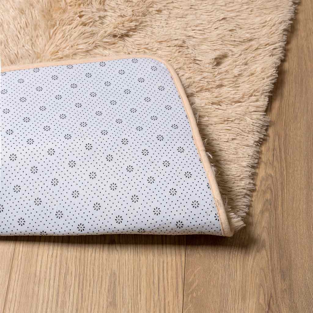 Shaggy Rug High Pile NAVARRA Beige 240x240 cm Polyester
