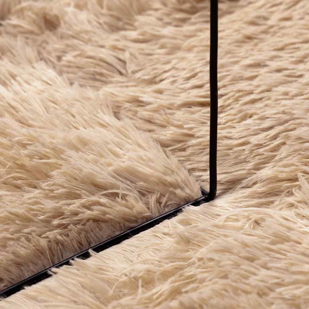 Shaggy Rug High Pile NAVARRA Beige 240x240 cm Polyester