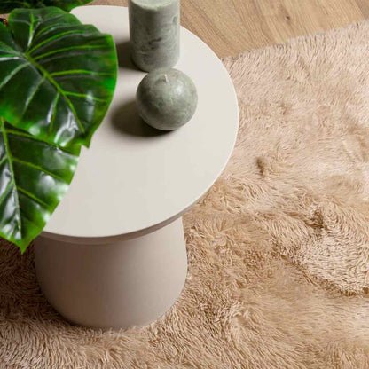 Shaggy Rug High Pile NAVARRA Beige 240x240 cm Polyester