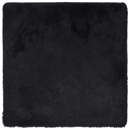 Shaggy Rug High Pile NAVARRA Black 240x240 cm Polyester