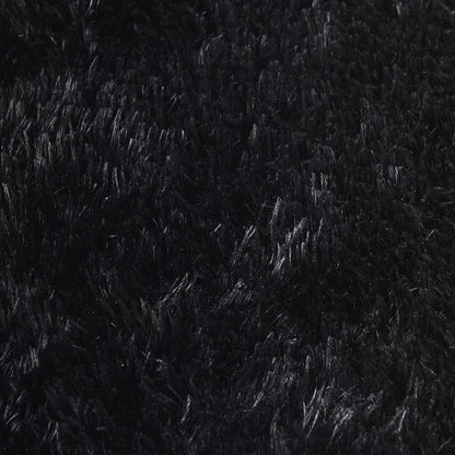 Shaggy Rug High Pile NAVARRA Black 240x240 cm Polyester