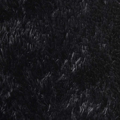 Shaggy Rug High Pile NAVARRA Black 240x240 cm Polyester