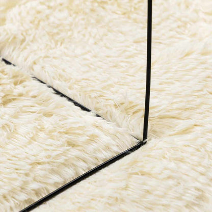 Shaggy Rug High Pile NAVARRA Cream 240x240 cm Polyester