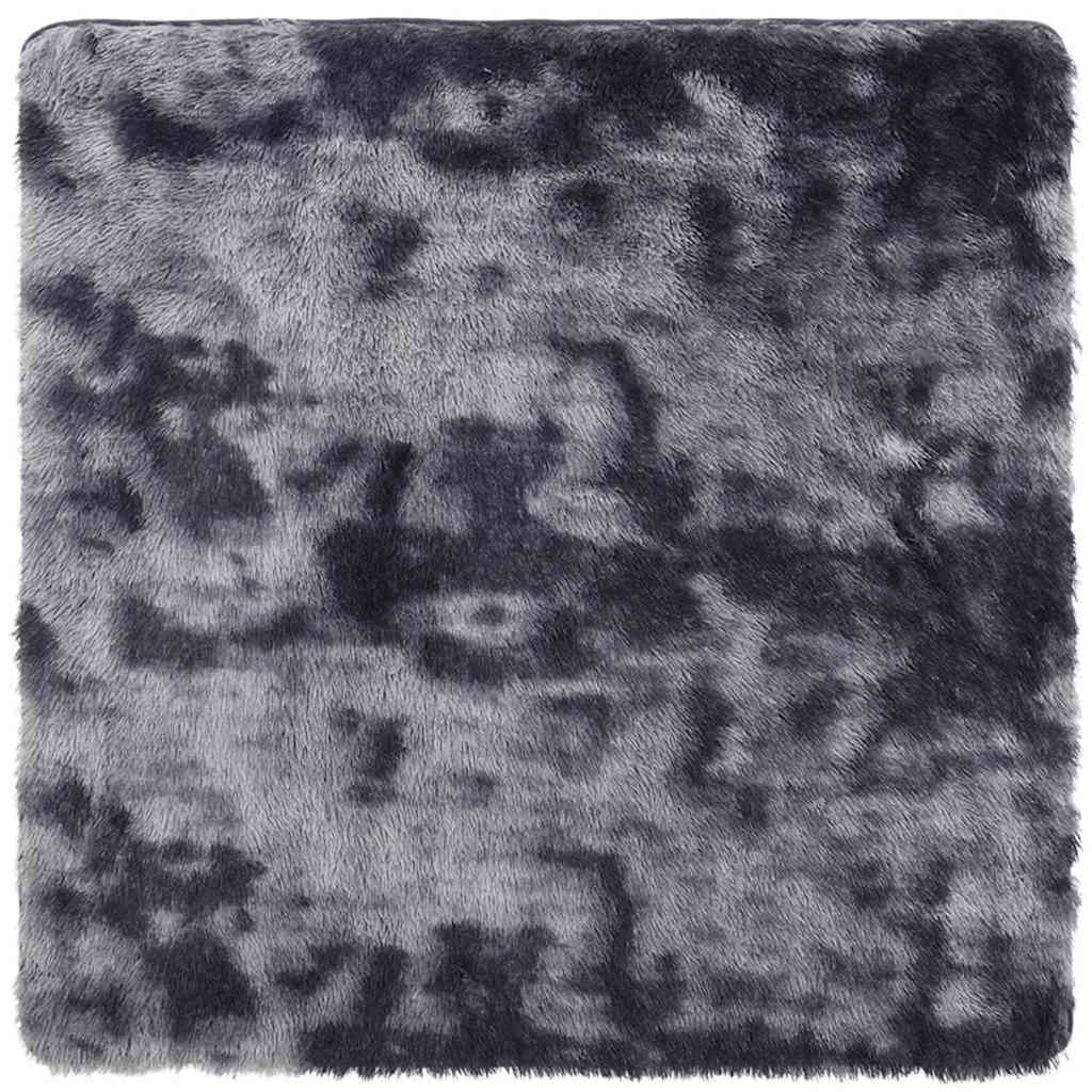 Shaggy Rug High Pile NAVARRA Dark Grey 240x240 cm Polyester