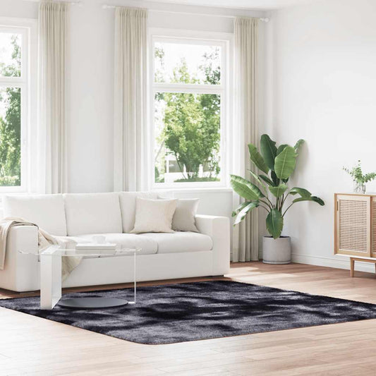 Shaggy Rug High Pile NAVARRA Dark Grey 240x240 cm Polyester