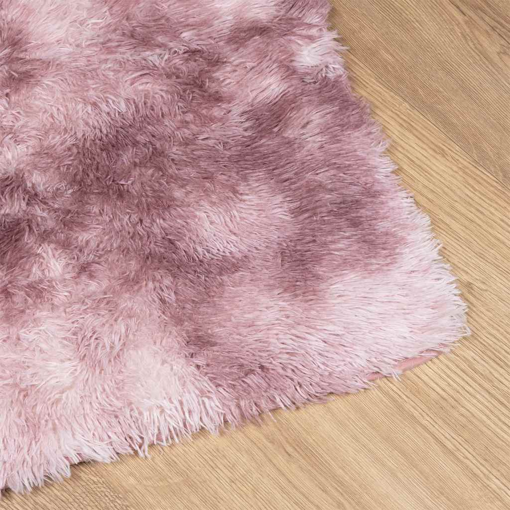 Shaggy Rug High Pile NAVARRA Dusty Pink 240x240 cm Polyester