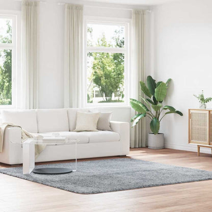 Shaggy Rug High Pile NAVARRA Light Grey 240x240 cm Polyester
