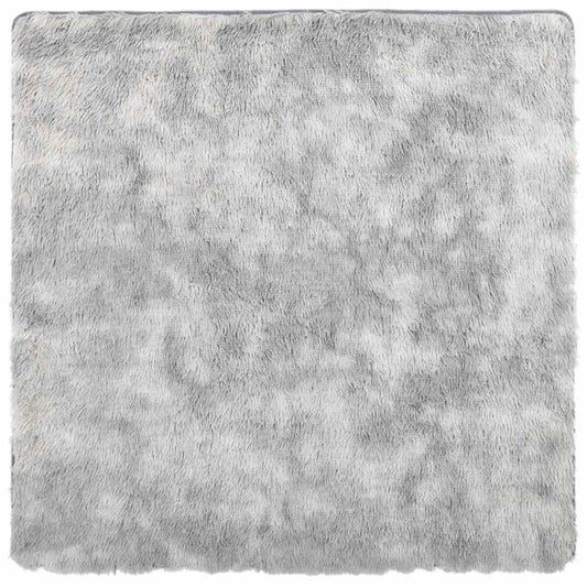 Shaggy Rug High Pile NAVARRA Silver Grey 240x240 cm Polyester