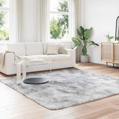 Shaggy Rug High Pile NAVARRA Silver Grey 240x240 cm Polyester