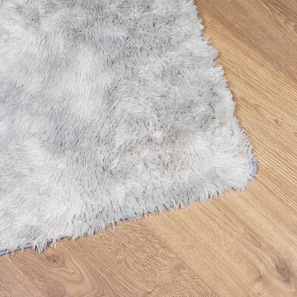 Shaggy Rug High Pile NAVARRA Silver Grey 240x240 cm Polyester