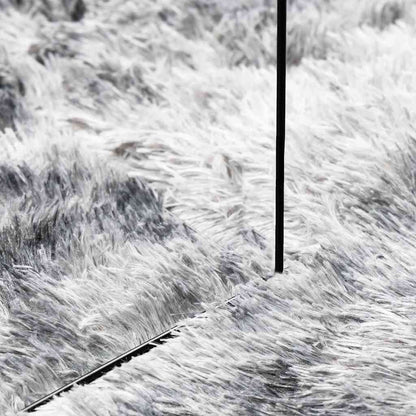Shaggy Rug High Pile NAVARRA Silver Grey 240x240 cm Polyester