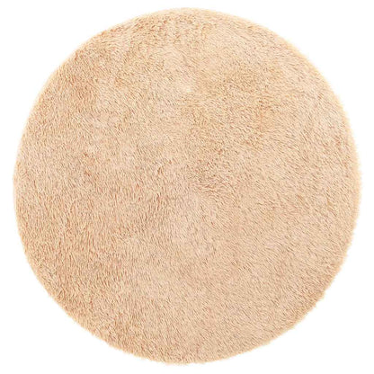 Shaggy Rug High Pile NAVARRA Beige 100x100 cm Polyester