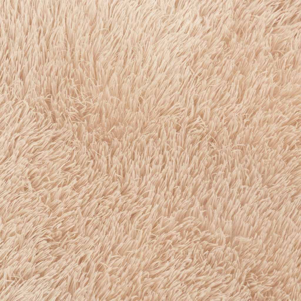 Shaggy Rug High Pile NAVARRA Beige 100x100 cm Polyester