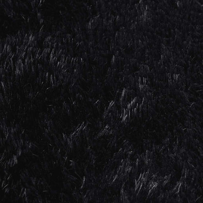 Shaggy Rug High Pile NAVARRA Black 100x100 cm Polyester
