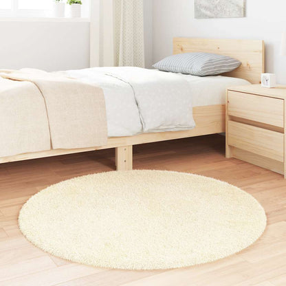 Shaggy Rug High Pile NAVARRA Cream 100x100 cm Polyester
