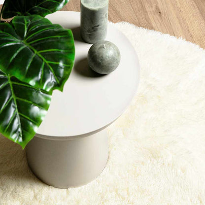 Shaggy Rug High Pile NAVARRA Cream 100x100 cm Polyester