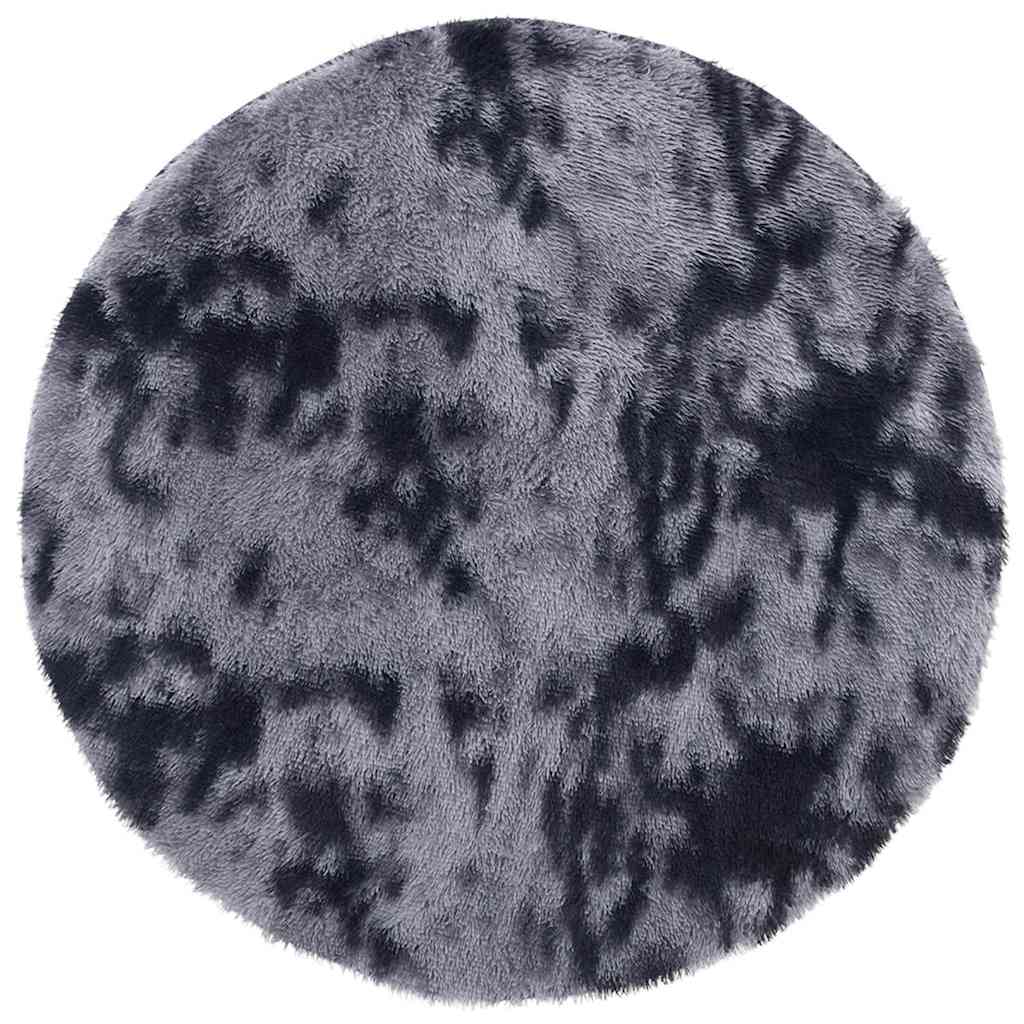 Shaggy Rug High Pile NAVARRA Dark Grey 100x100 cm Polyester