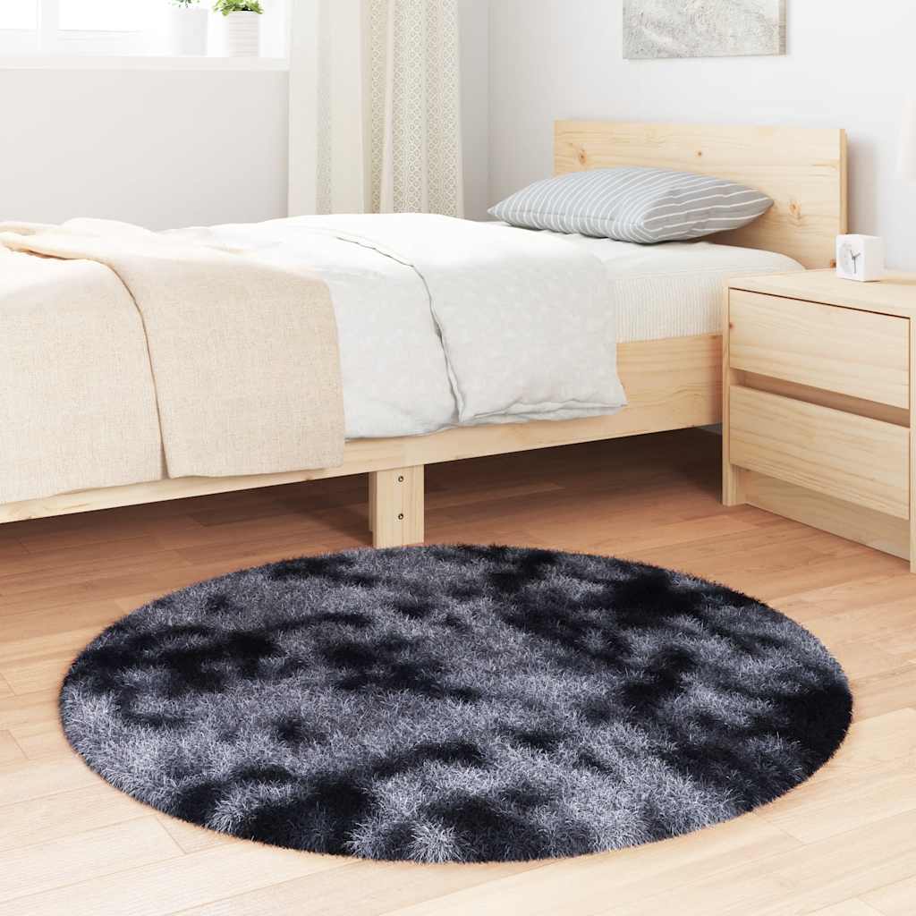 Shaggy Rug High Pile NAVARRA Dark Grey 100x100 cm Polyester