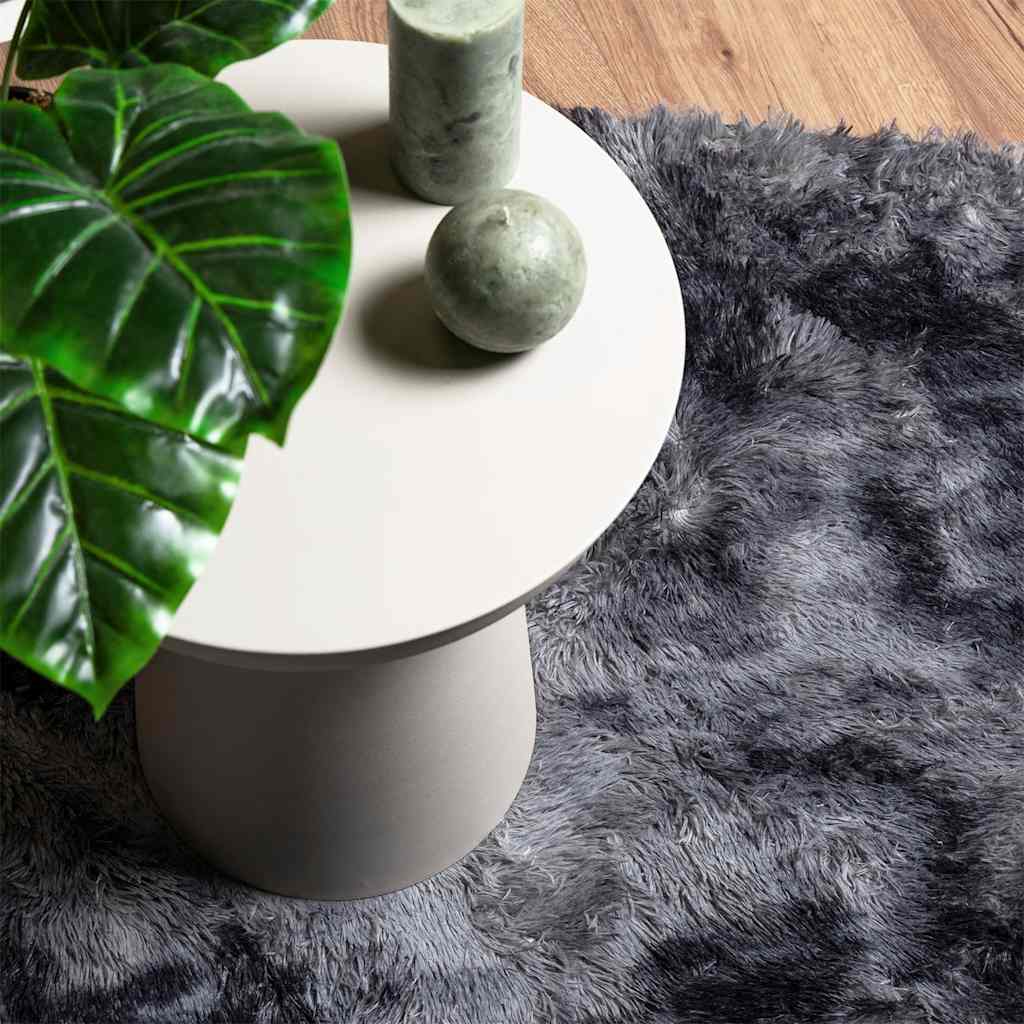 Shaggy Rug High Pile NAVARRA Dark Grey 100x100 cm Polyester