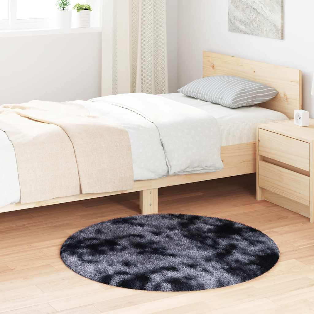 Shaggy Rug High Pile NAVARRA Dark Grey 100x100 cm Polyester
