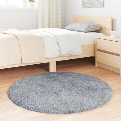 Shaggy Rug High Pile NAVARRA Light Grey 100x100 cm Polyester