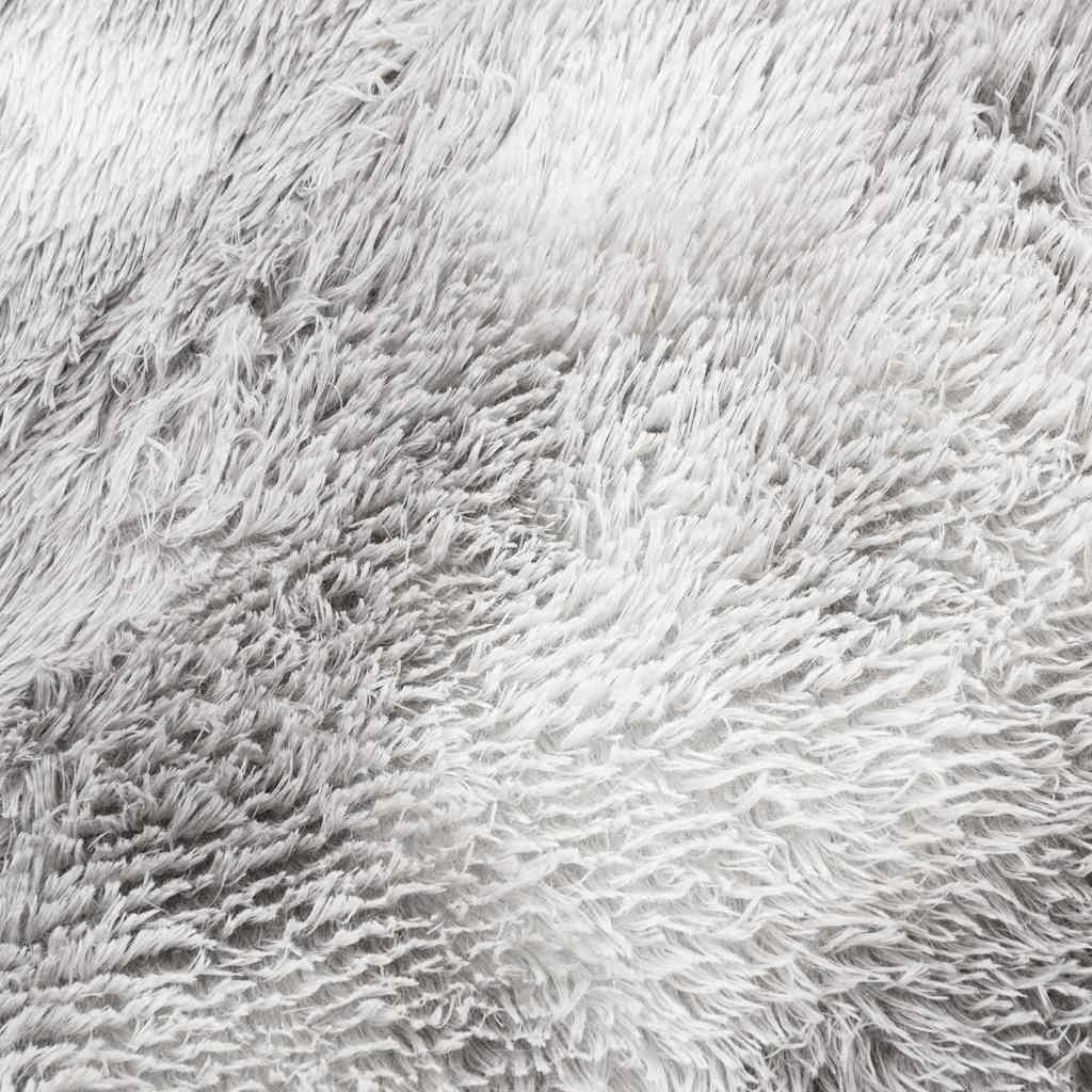 Shaggy Rug High Pile NAVARRA Silver Grey 100x100 cm Polyester