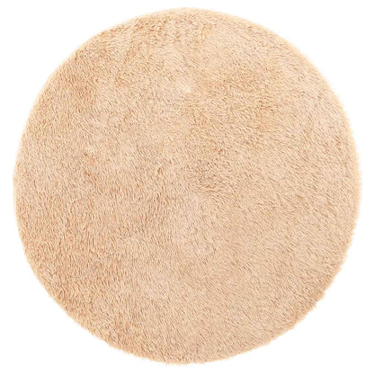 Shaggy Rug High Pile NAVARRA Beige 120x120 cm Polyester