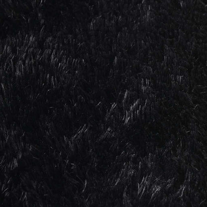 Shaggy Rug High Pile NAVARRA Black 120x120 cm Polyester