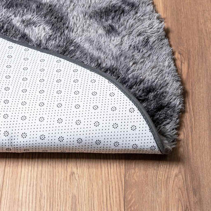 Shaggy Rug High Pile NAVARRA Dark Grey 120x120 cm Polyester