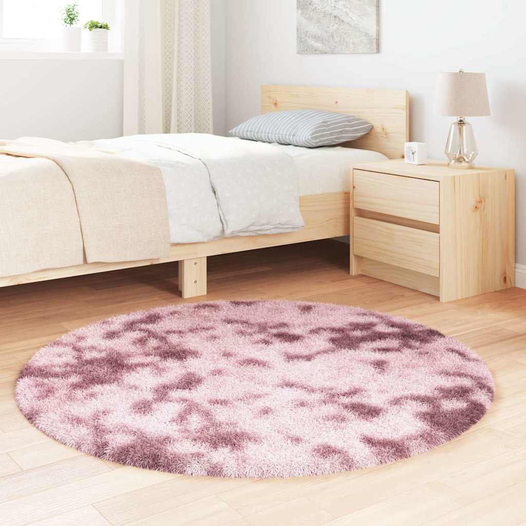 Shaggy Rug High Pile NAVARRA Dusty Pink 120x120 cm Polyester