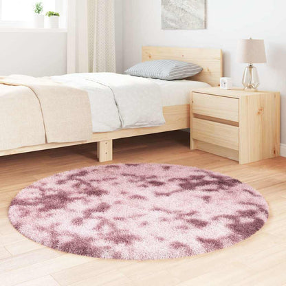Shaggy Rug High Pile NAVARRA Dusty Pink 120x120 cm Polyester