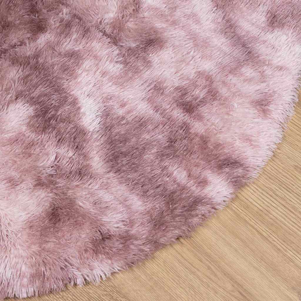 Shaggy Rug High Pile NAVARRA Dusty Pink 120x120 cm Polyester