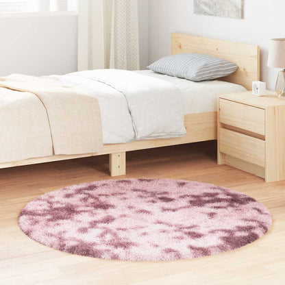 Shaggy Rug High Pile NAVARRA Dusty Pink 120x120 cm Polyester