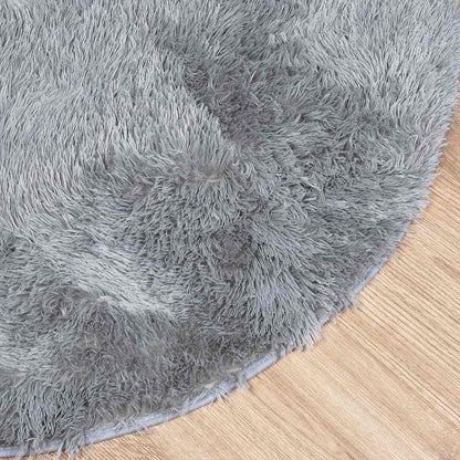 Shaggy Rug High Pile NAVARRA Light Grey 120x120 cm Polyester