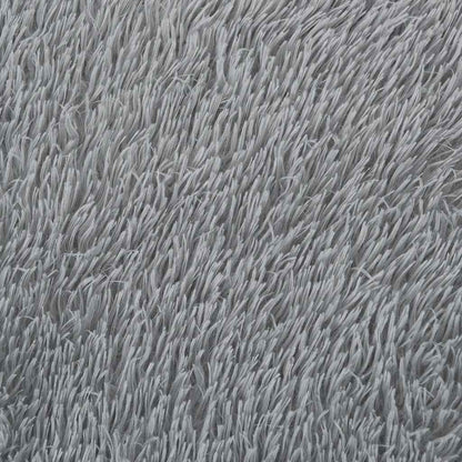 Shaggy Rug High Pile NAVARRA Light Grey 120x120 cm Polyester