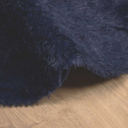 Shaggy Rug High Pile NAVARRA Navy 120x120 cm Polyester